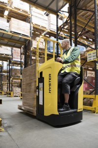 Hyster launches tough Rider Pallet Truck -sitting position